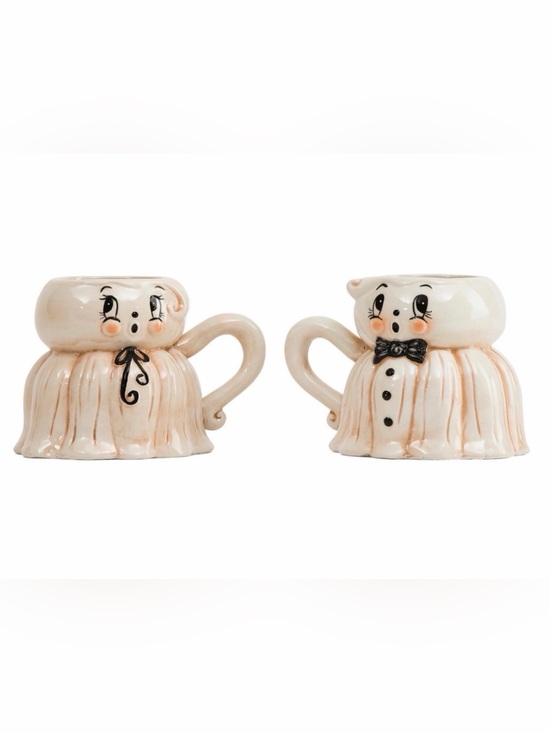 johanna parker Other - Johanna Parker Transpac Mr. & Mrs. Kooky Spook Figural Ghost Mug Set, New 2026